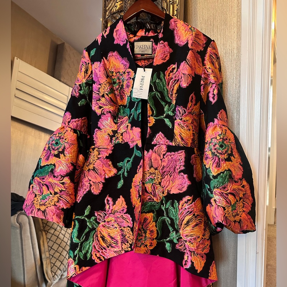 Floral Blazer - high low ruffle colorful 🌺🌷🌺🌸